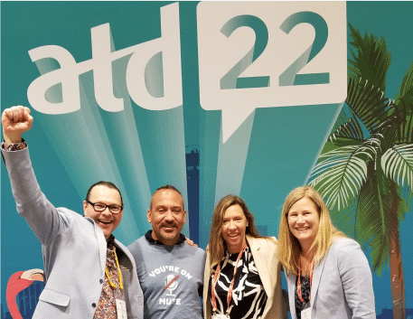 Excited attendees at ATD conference